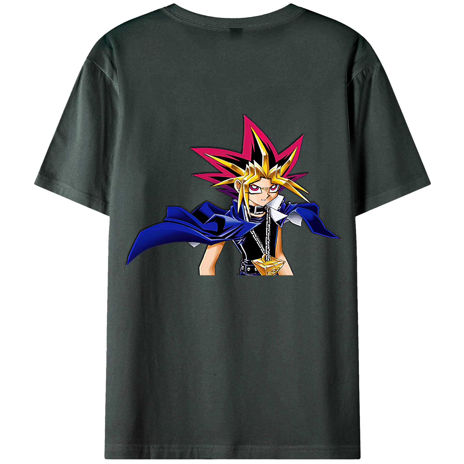 （画像用） 遊☆戯☆王 Yu-Gi-Oh! 綿100％ メンズ半袖Tシャツ（バックプリント） 通気性
